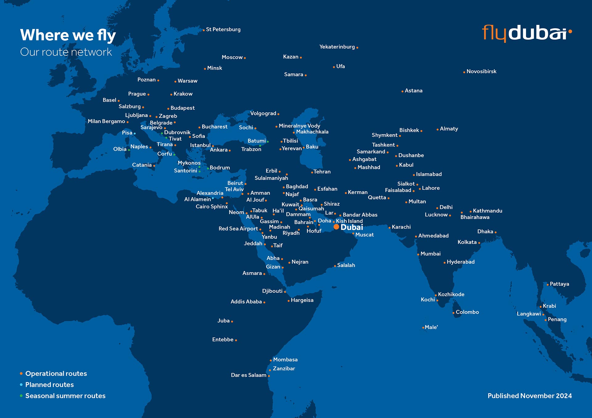 Route map - flydubai